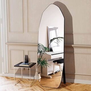 Full Length Mirror Diamond Shaped Irregular Floor Mirror 65" x 22 ...